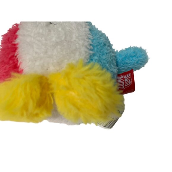 Kellytoy Bum Bumz Beach Ball mini 4.5 in Tall Pink Blue White Plush Stuffed Doll - Picture 4 of 4